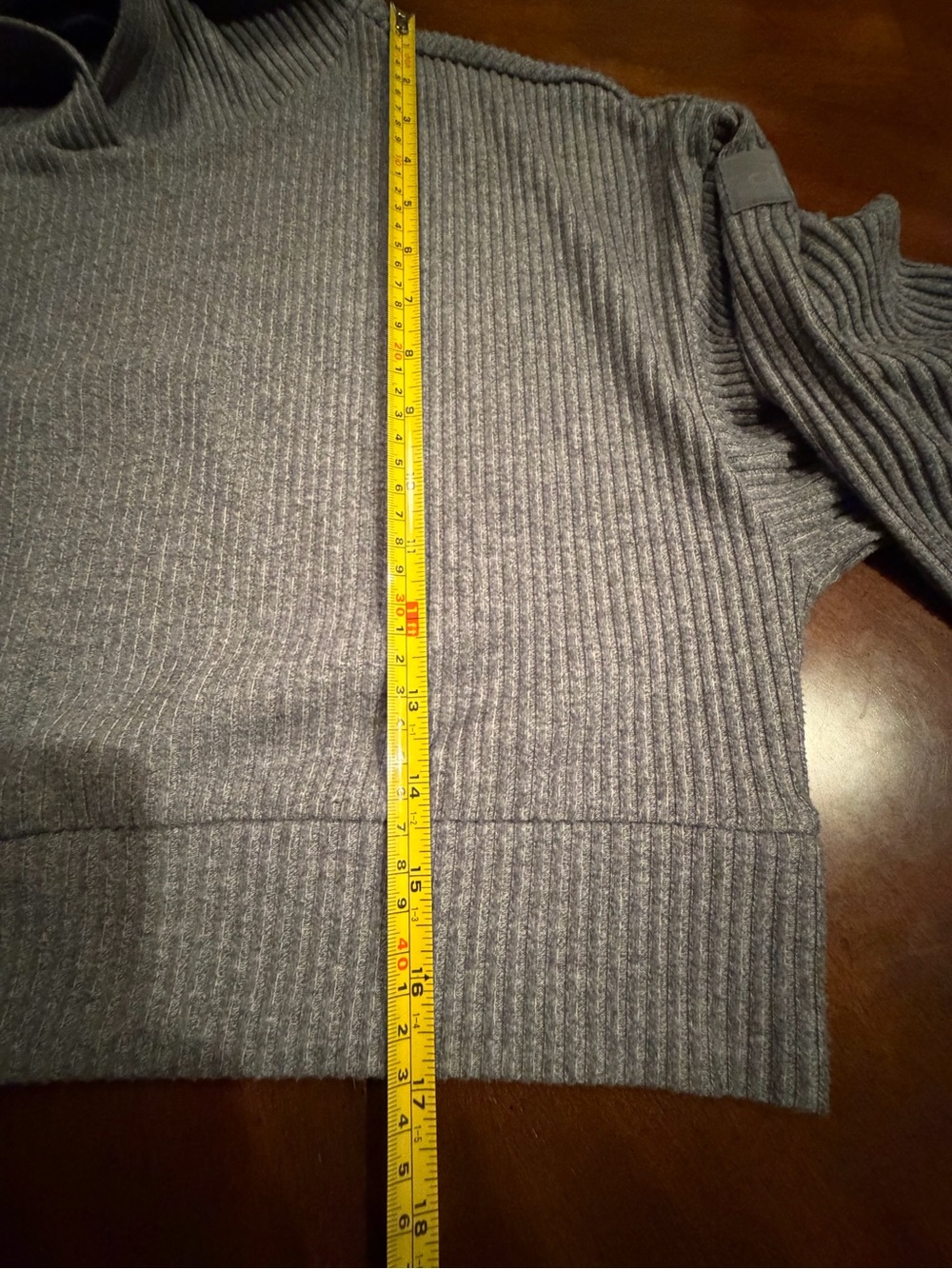 ALO Ribbed Cropped Hoodie Gray Small - Picture 6 of 9
